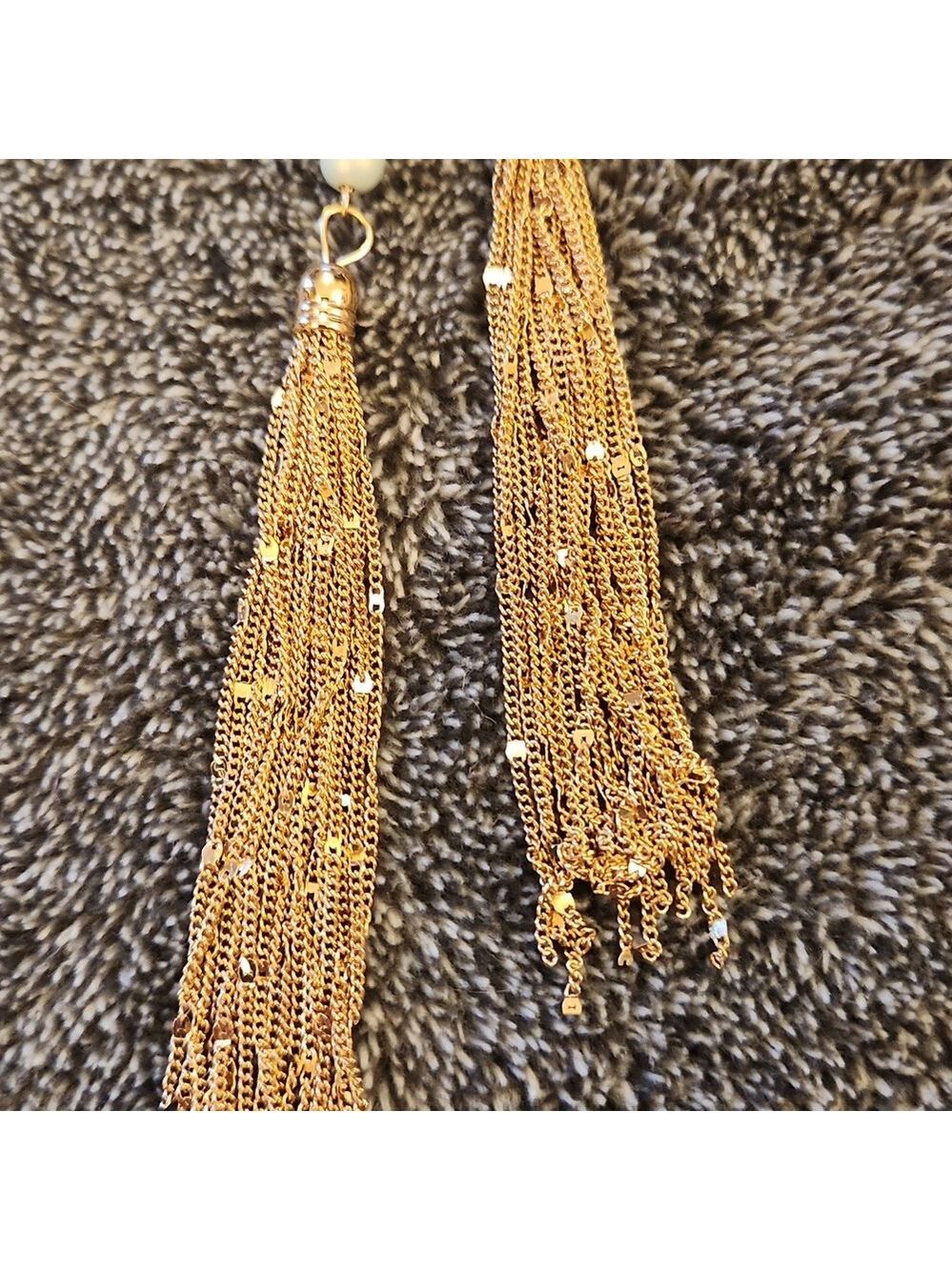 Romolo Mint Beaded Tassel Necklace - Picture 10 of 11
